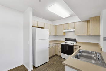 Wood cabinet in kitchen
